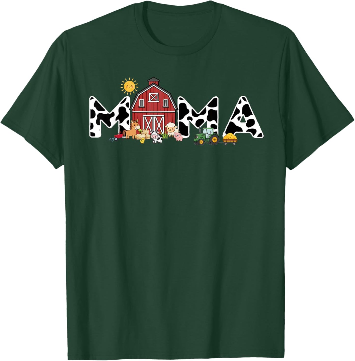 Birthday Farm Animal Mama T-Shirt - T-Shirt | Forest