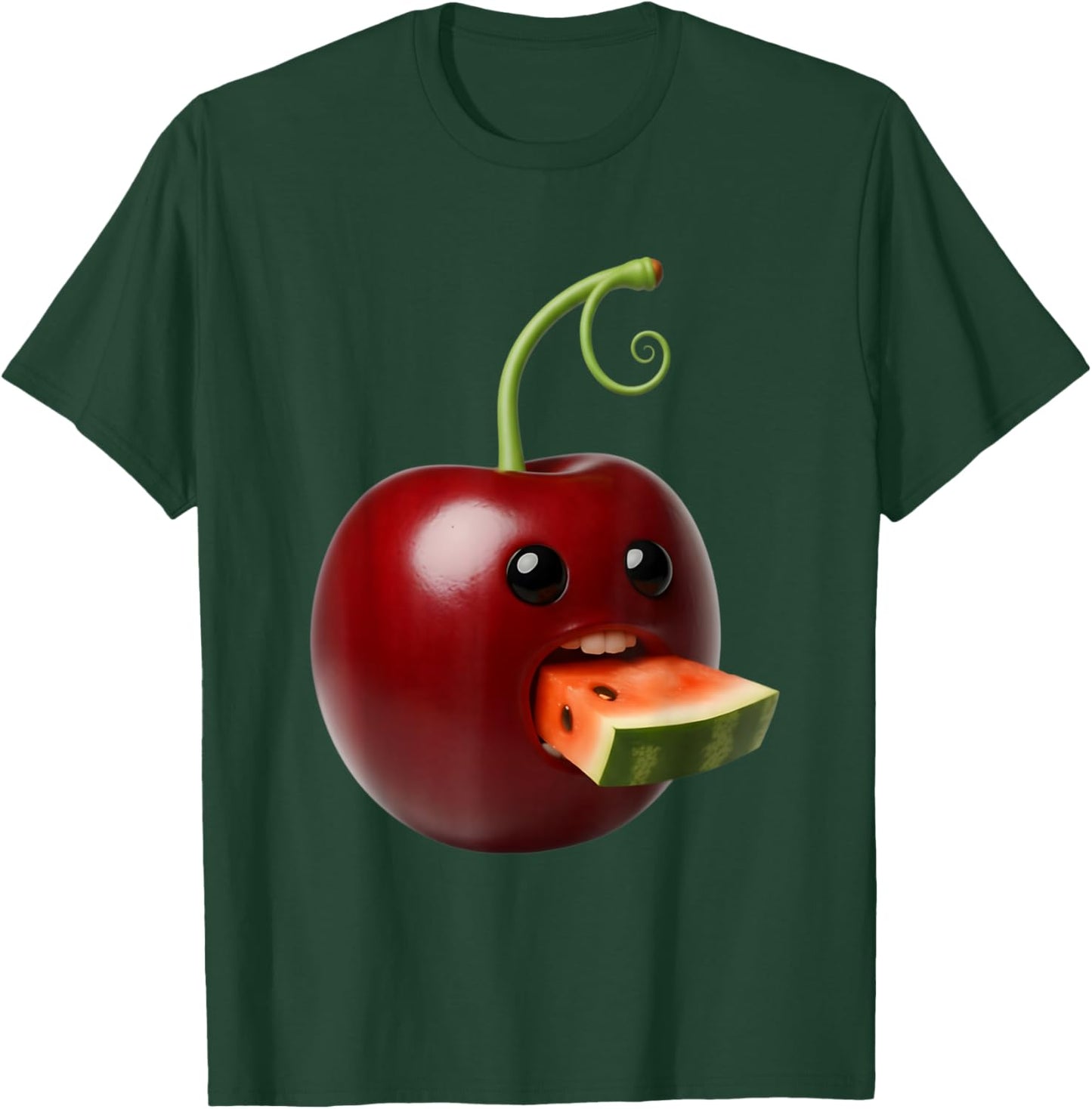 Niche Fruits Funny Cherry Meme Brainrot Surreal T-Shirt - T-Shirt | Forest