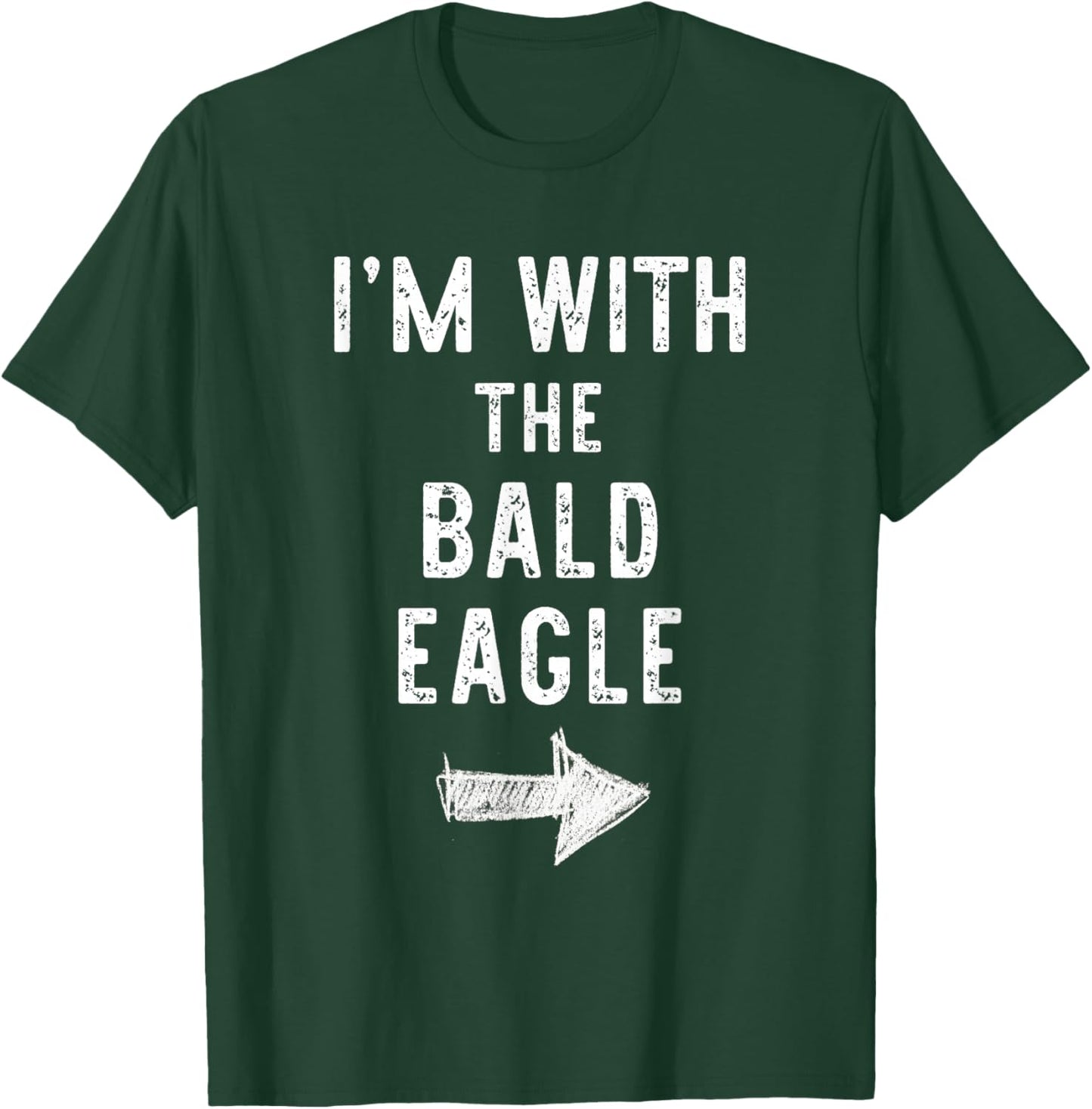 I’m with The Bald Eagle Funny Halloween Couple Costume T-Shirt - T-Shirt | Forest