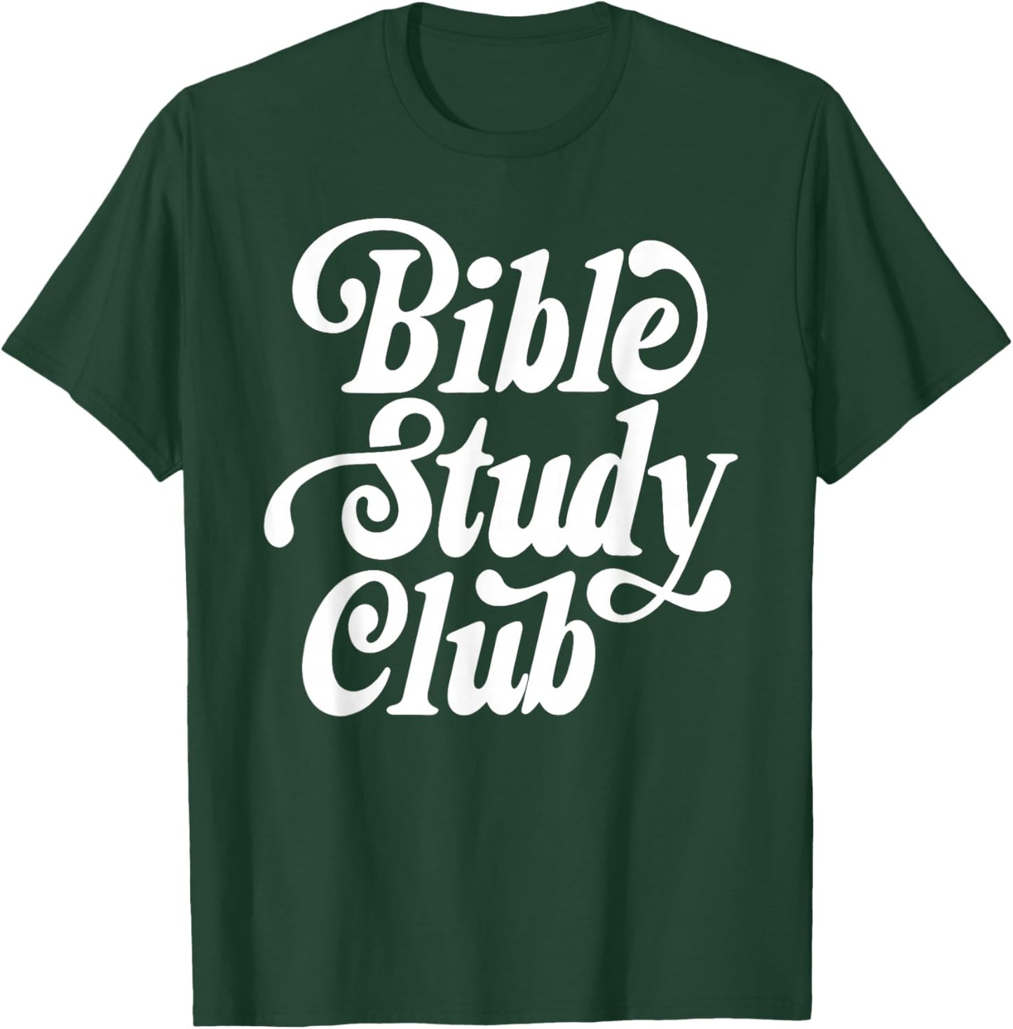 Bible Study Club, Retro Christian Faith, Bible Verse T-Shirt - T-Shirt | Forest