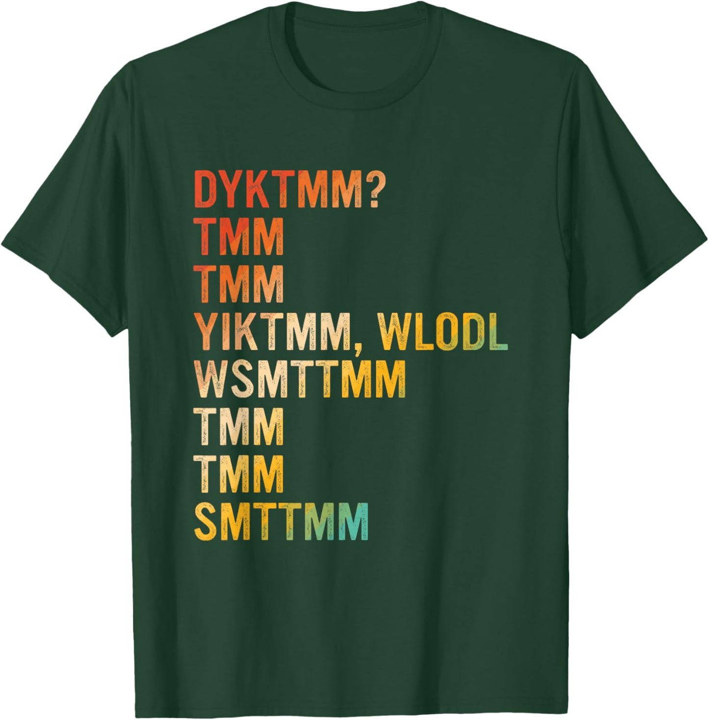 Dyktmm? Tmm Tmm Yiktmm, Wlodl Wsmttmm Tmm Tmm Smttmm T-Shirt - T-Shirt | Forest