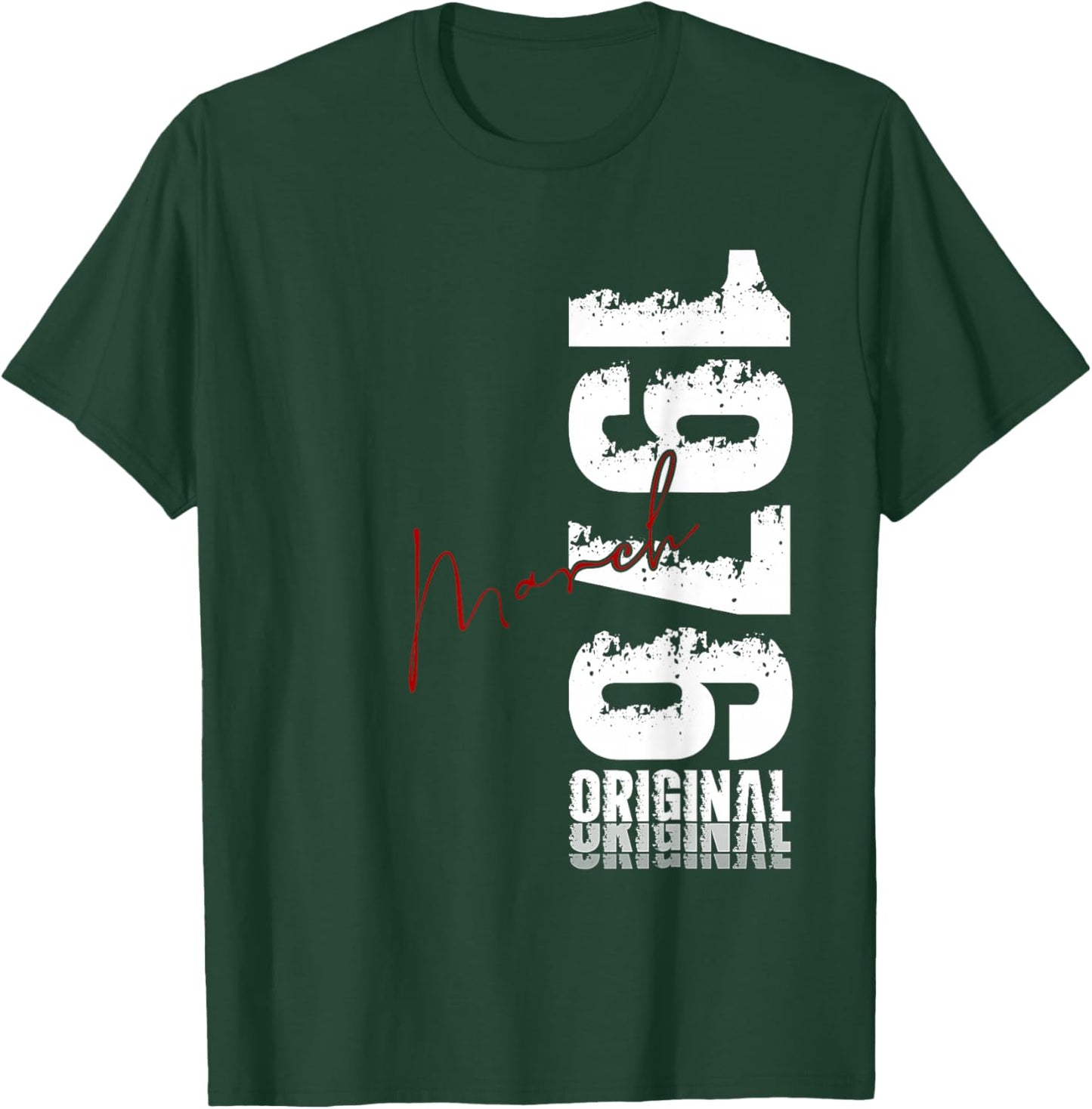 50th Birthday Gift Men Women Vintage March 1976 T-Shirt - T-Shirt | Forest