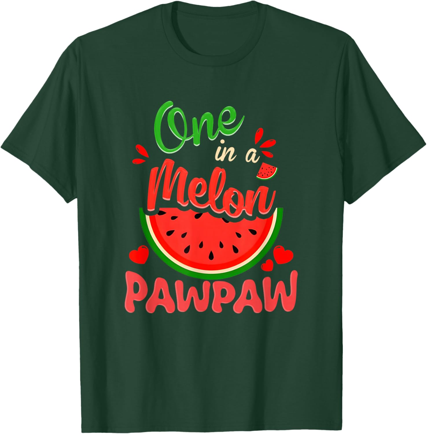 One in a Melon Pawpaw 1st Birthday Party Family Matching T-Shirt - T-Shirt | Forest