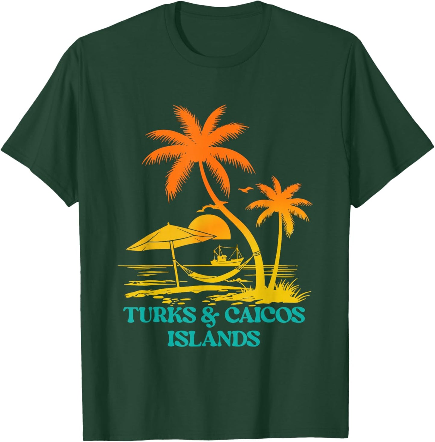 Grand Turk Island Turks and Caicos Beach Vacation Vintage T-Shirt - T-Shirt | Forest