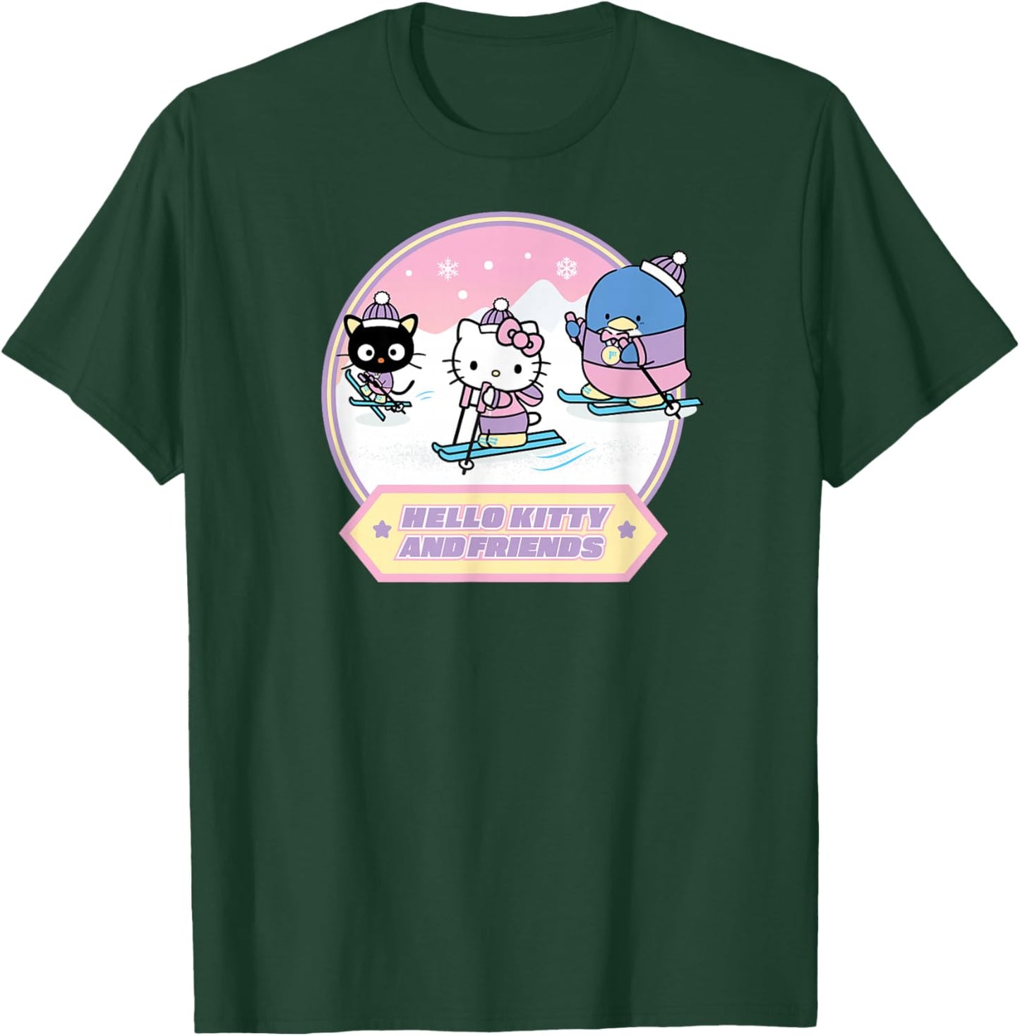 Hello Kitty and Friends Winter Sports Ski Slopes T-Shirt - T-Shirt | Forest