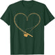 Fishing Rod Heart Valentine's Day Fisherman Love Bass Angler T-Shirt - T-Shirt | Forest