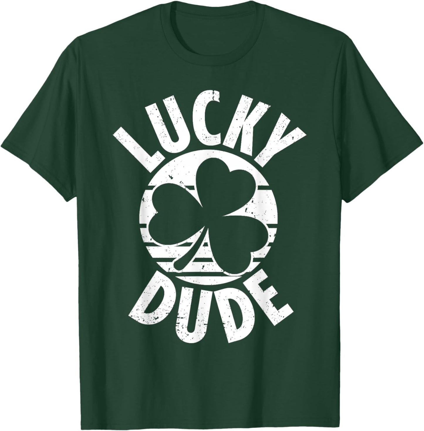 Funny St Patricks Day Lucky Dude Shamrock Boys Kids T-Shirt - T-Shirt | Forest