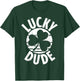 Funny St Patricks Day Lucky Dude Shamrock Boys Kids T-Shirt - T-Shirt | Forest