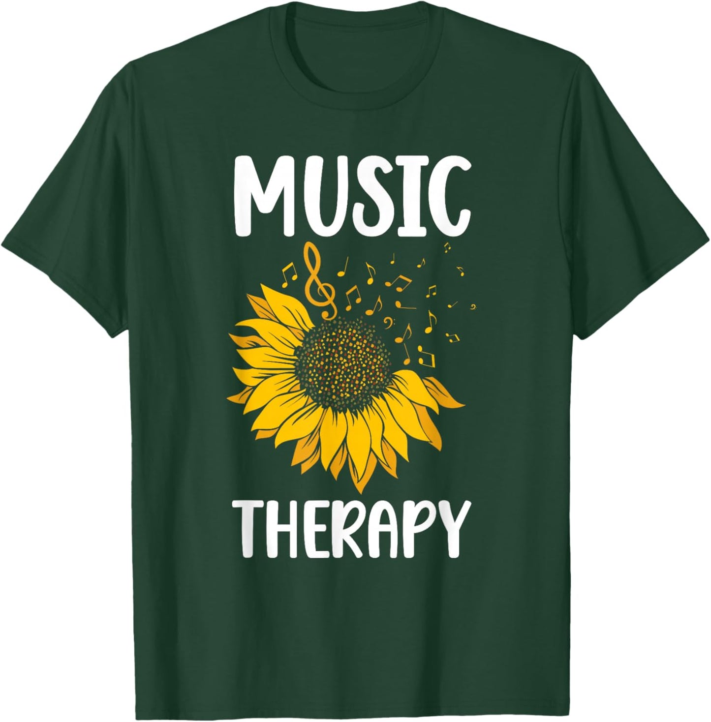 Music Therapy Sunflower Music Therapist Appreciation T-Shirt - T-Shirt | Forest