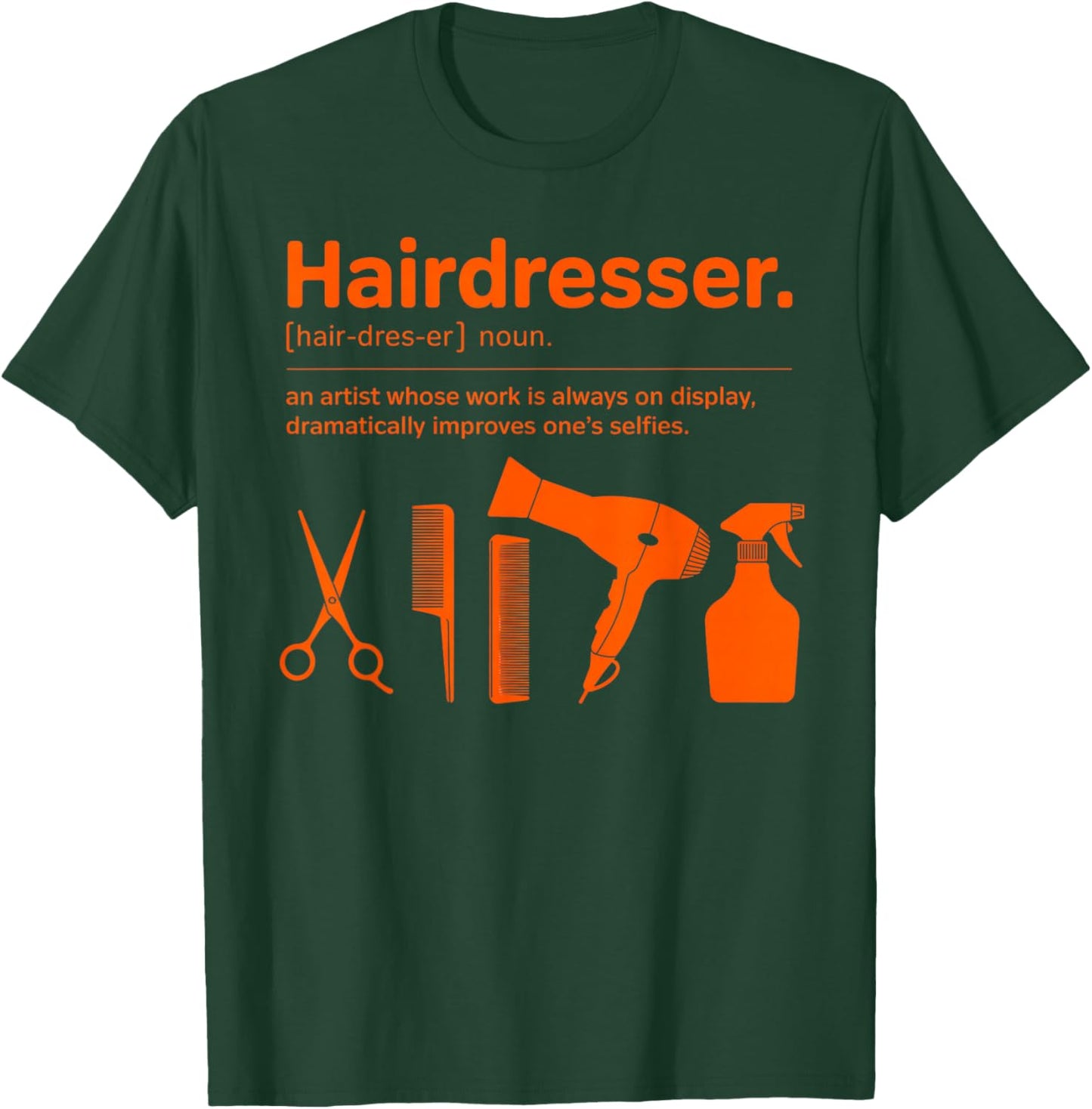 Barber Cosmetology Hair Salon Meaning Hairdresser T-Shirt - T-Shirt | Forest