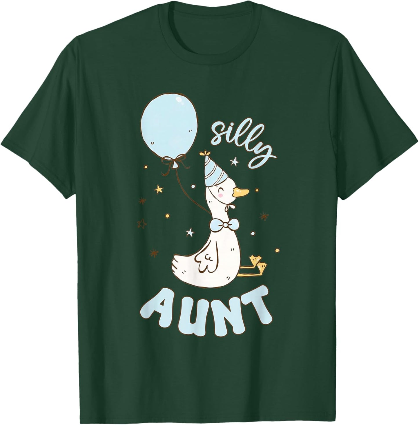 Silly Aunt Silly Goose 1st Birthday Boy Family Matching T-Shirt - T-Shirt | Forest