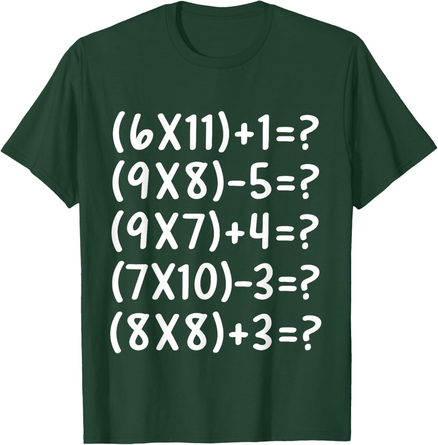 Six Seven Math Teacher T-Shirt - T-Shirt | Forest