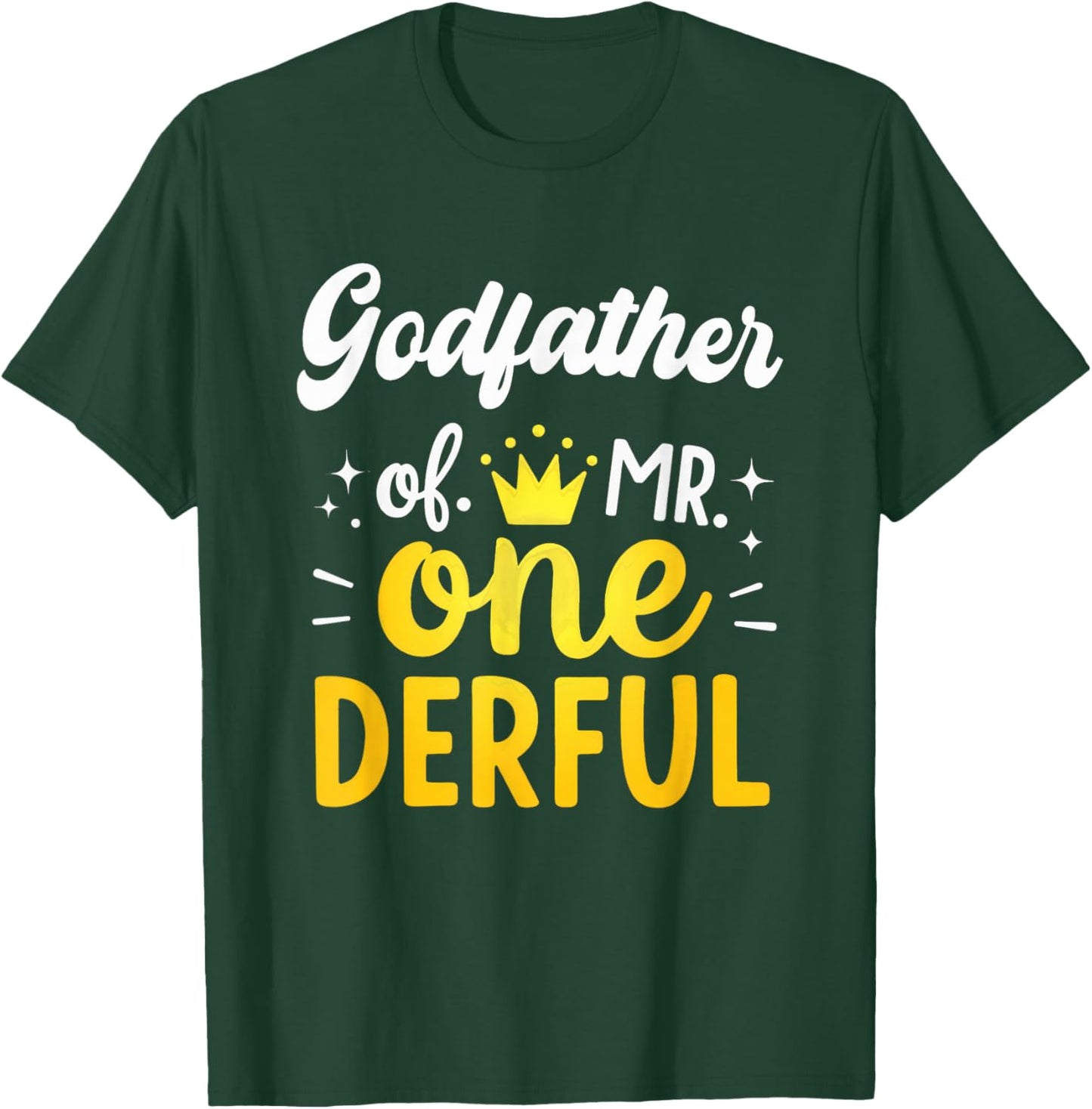 1st Birthday Party Dad Godfather of Mr One-Derful T-Shirt - T-Shirt | Forest