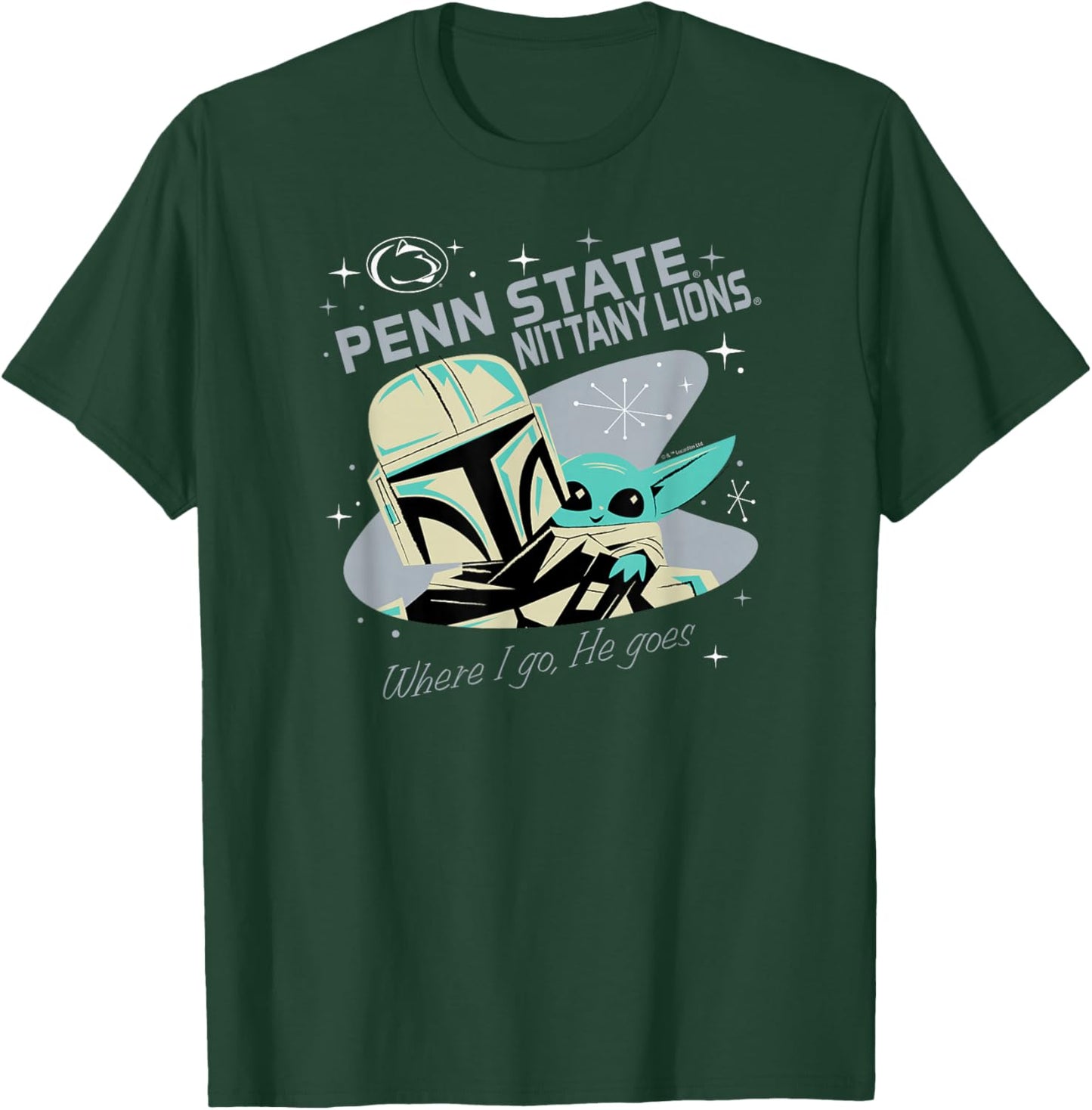 Penn State Nittany Lions Star Wars Mandalorian Navy T-Shirt - T-Shirt | Forest