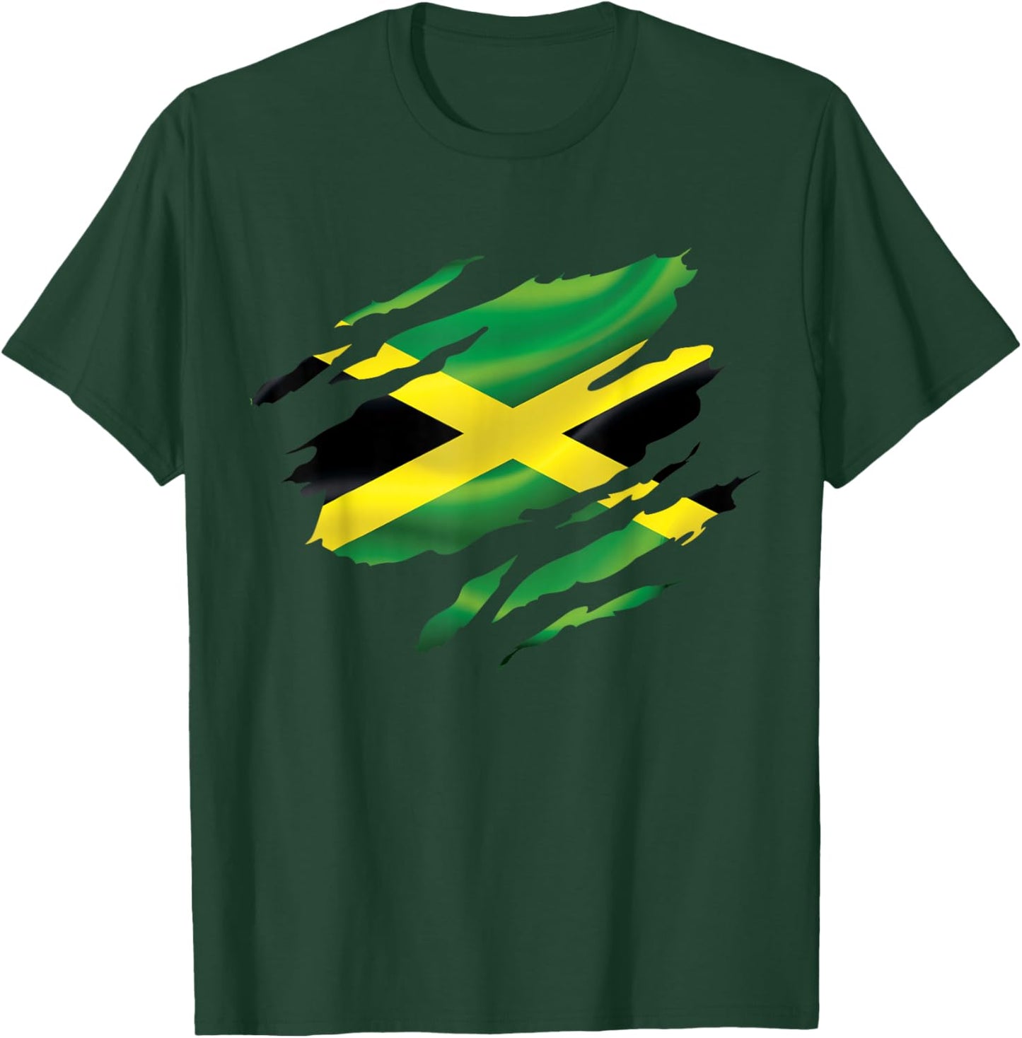 Jamaica Flag Proud Jamaican Roots Lover Kids Men Women T-Shirt - T-Shirt | Forest
