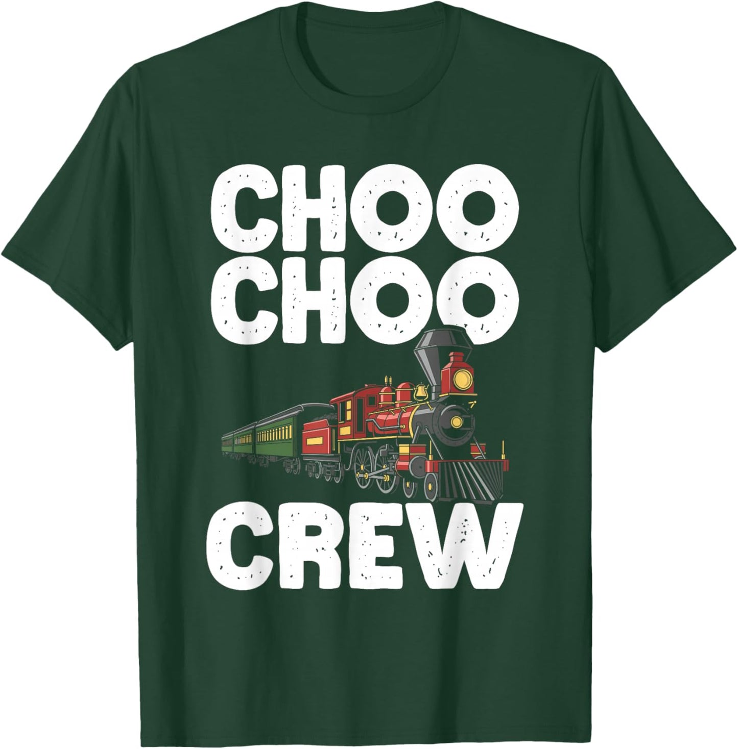 Choo Choo Crew Train Birthday Party Family T-Shirt - T-Shirt | Forest