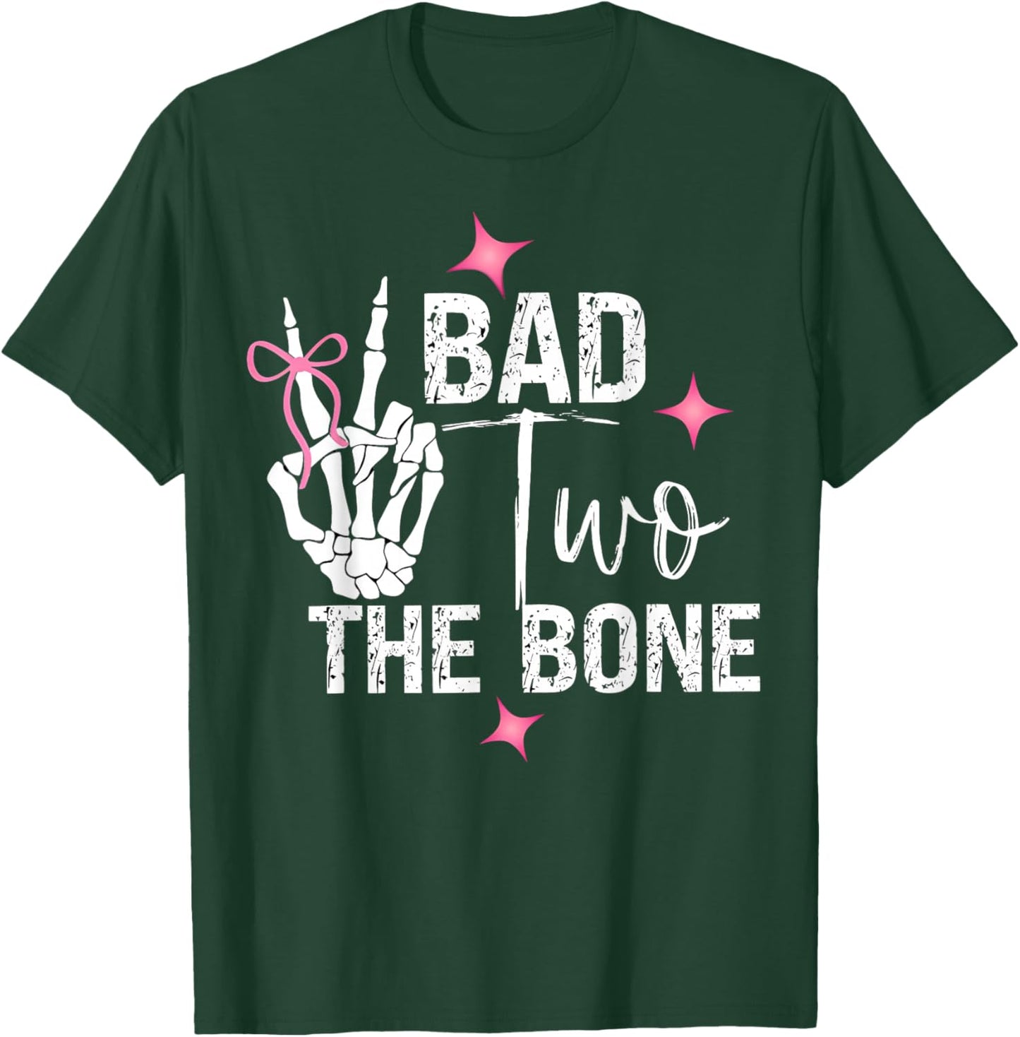 Bad Two The Bone Birthday 2 Years Old Birthday T-Shirt - T-Shirt | Forest
