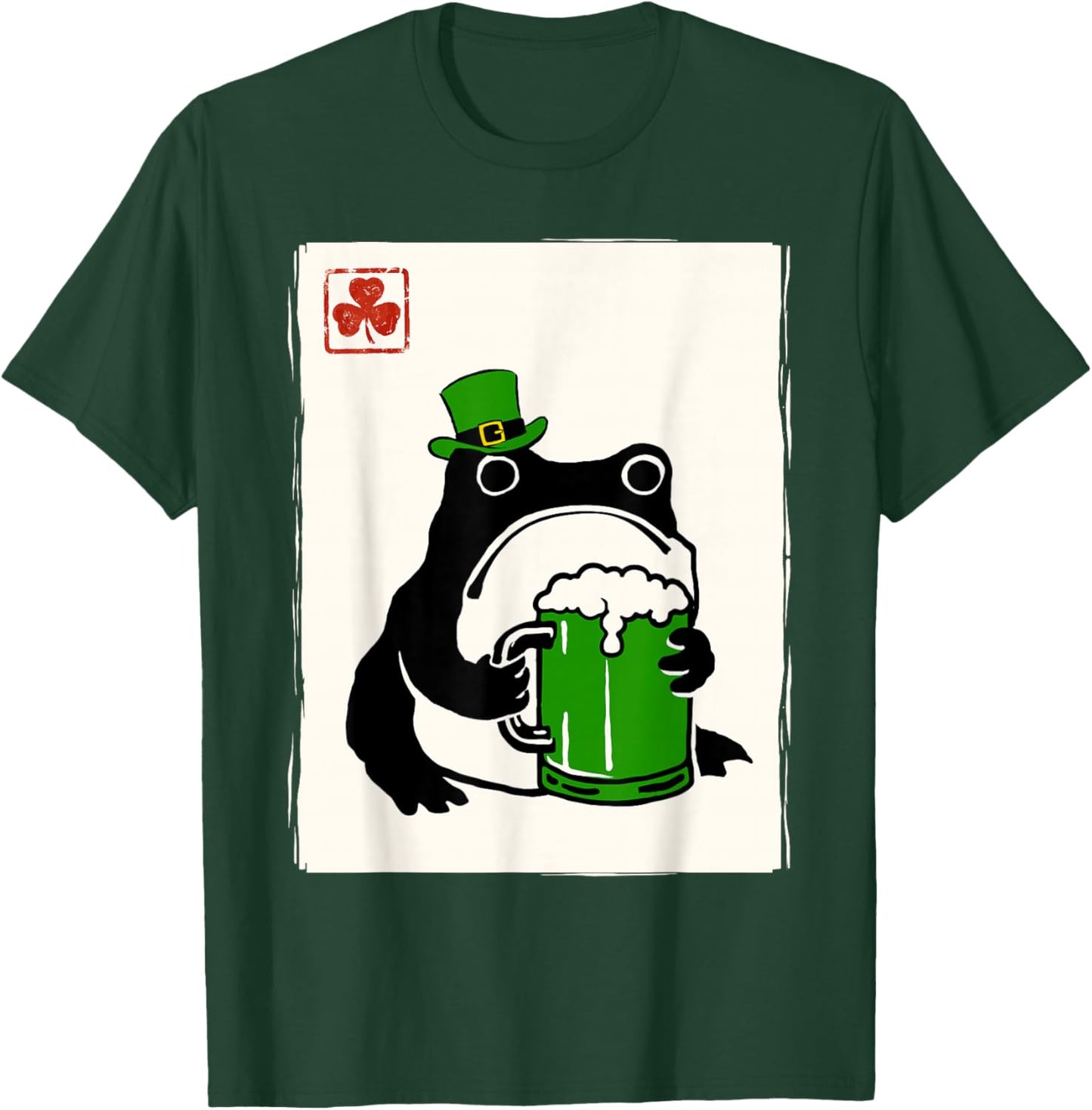 Grumpy Frog St Patty's Shamrock Beer Funny St Patrick's Day T-Shirt - T-Shirt | Forest