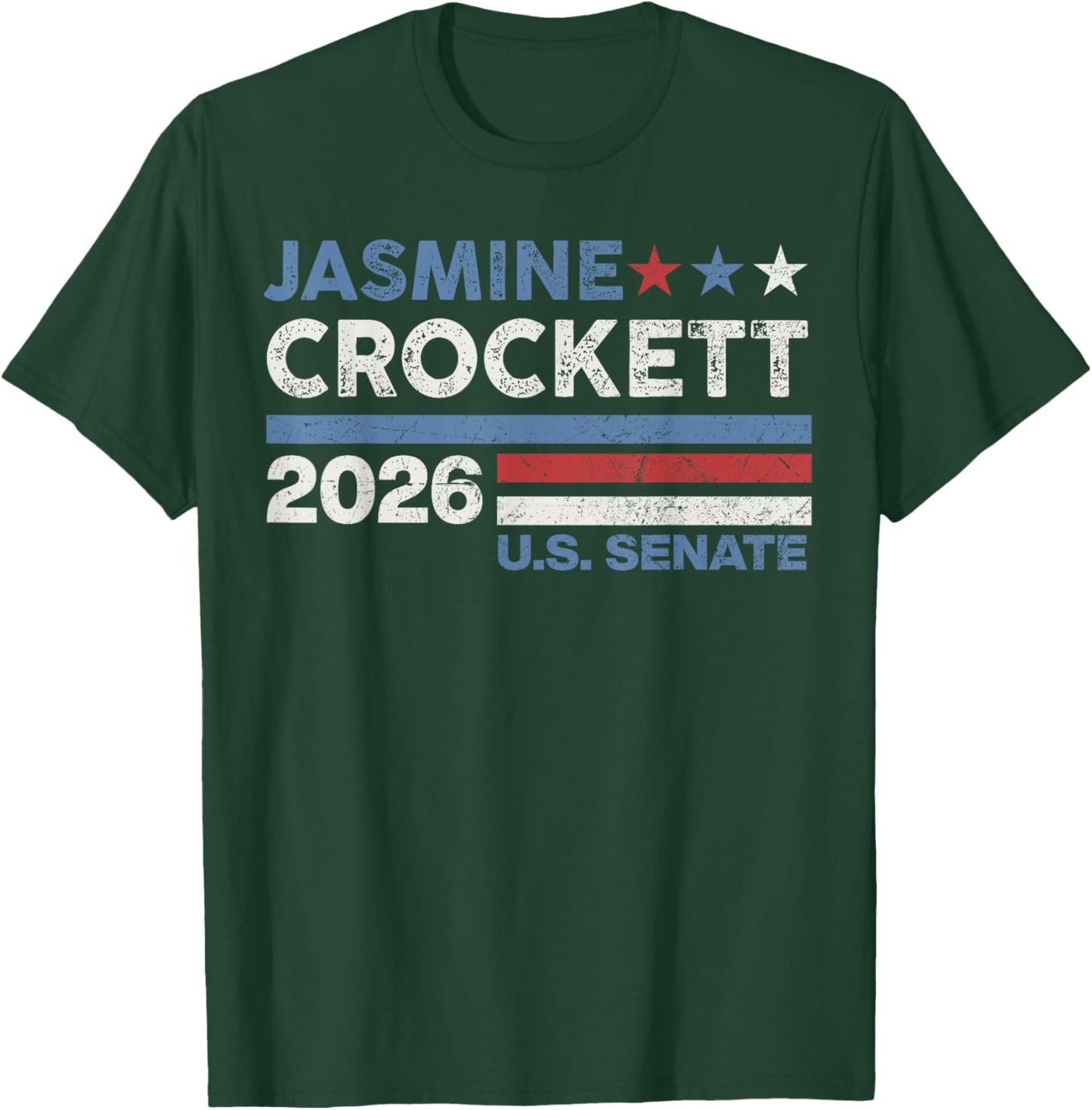Jasmine Crockett for Texas 2026 Senate US Senator Men Women T-Shirt - T-Shirt | Forest