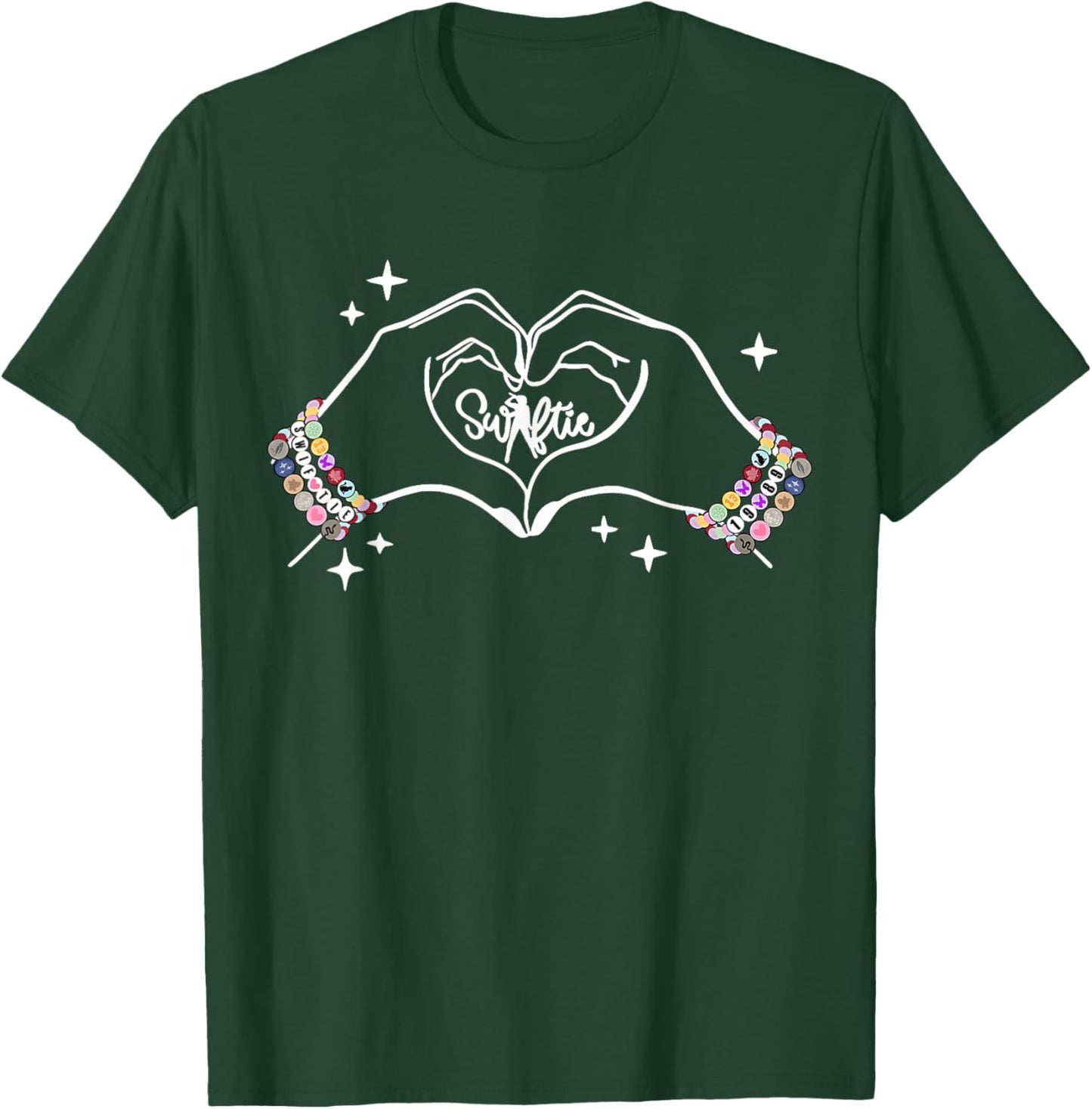 Heart Hands Taylor First Name Girl Vintage 70's 80's T-Shirt - T-Shirt | Forest