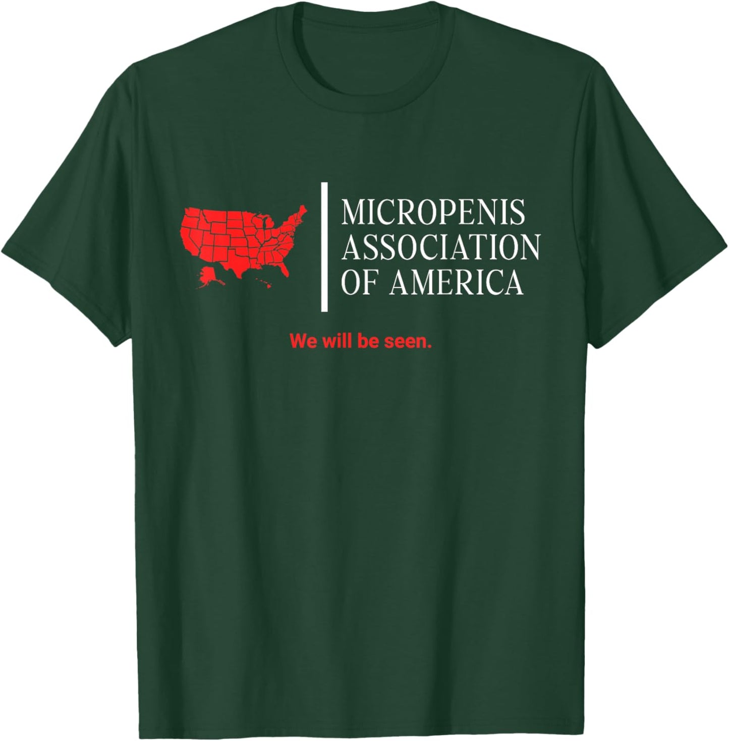 Micropenis Association Funny Embarrassing Bachelor Party T-Shirt - T-Shirt | Forest