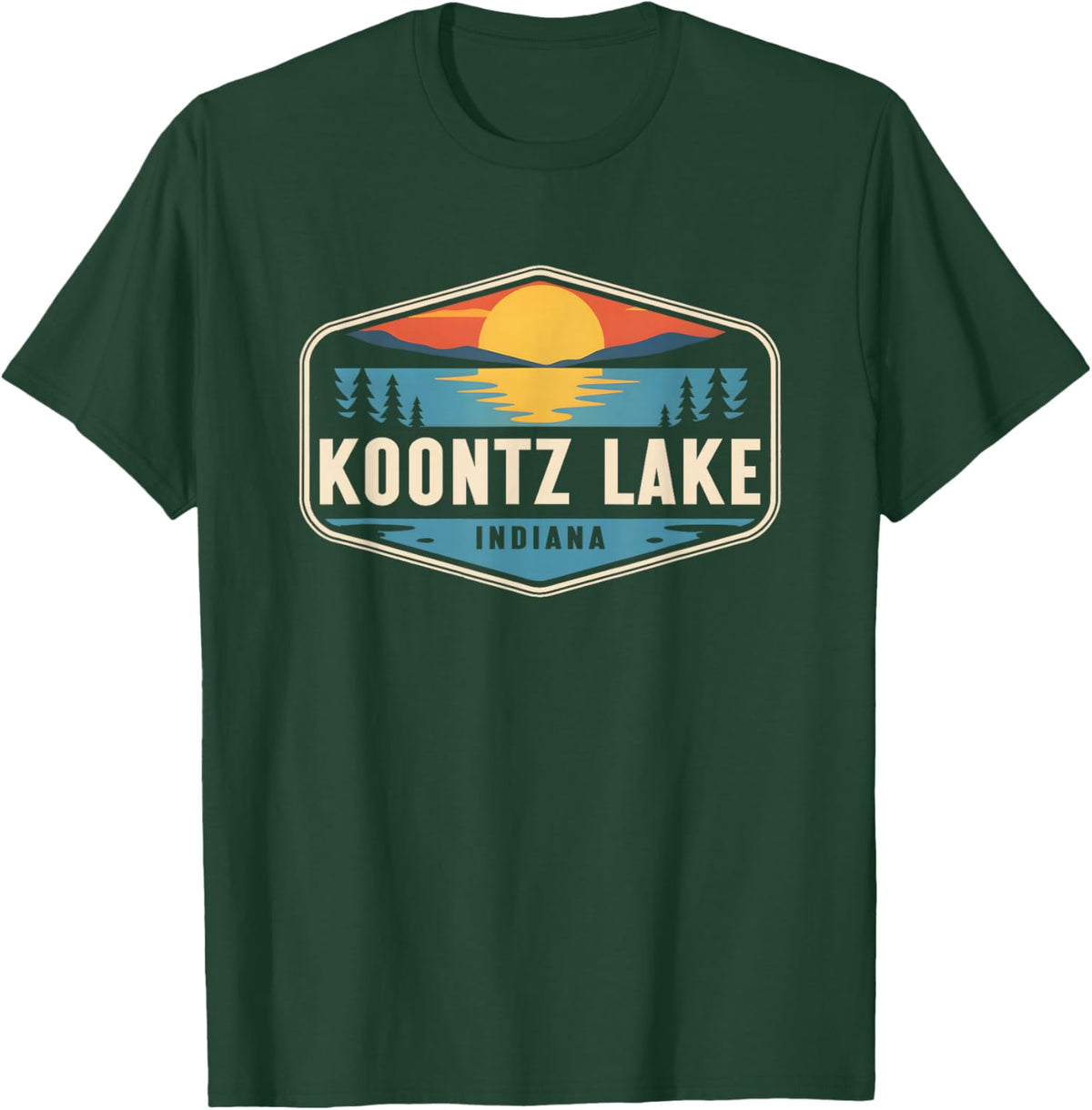 Koontz Lake Indiana Outdoors Vintage T-Shirt - T-Shirt | Forest