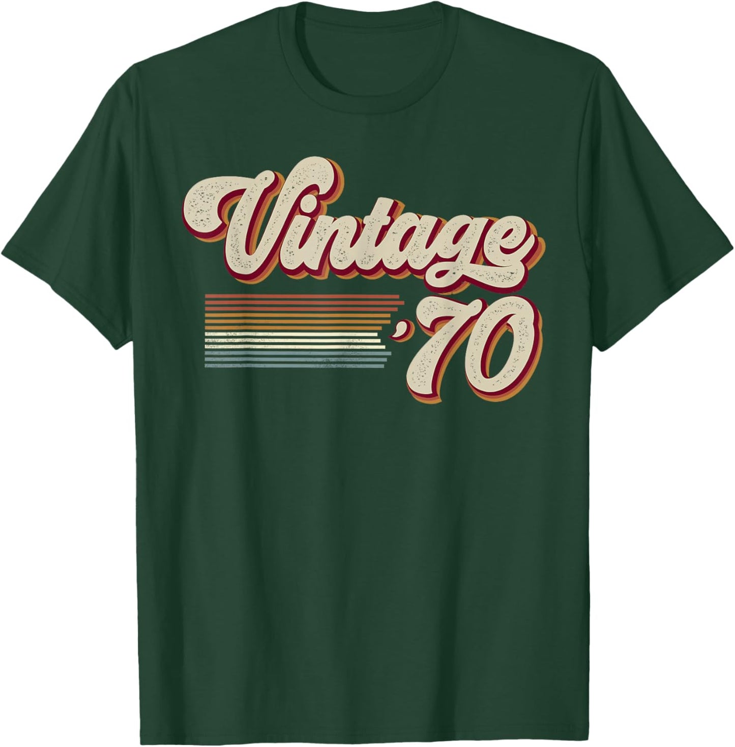 Vintage 1970 Retro Sunset Classic 56-Year-Old 56th Birthday T-Shirt - T-Shirt | Forest