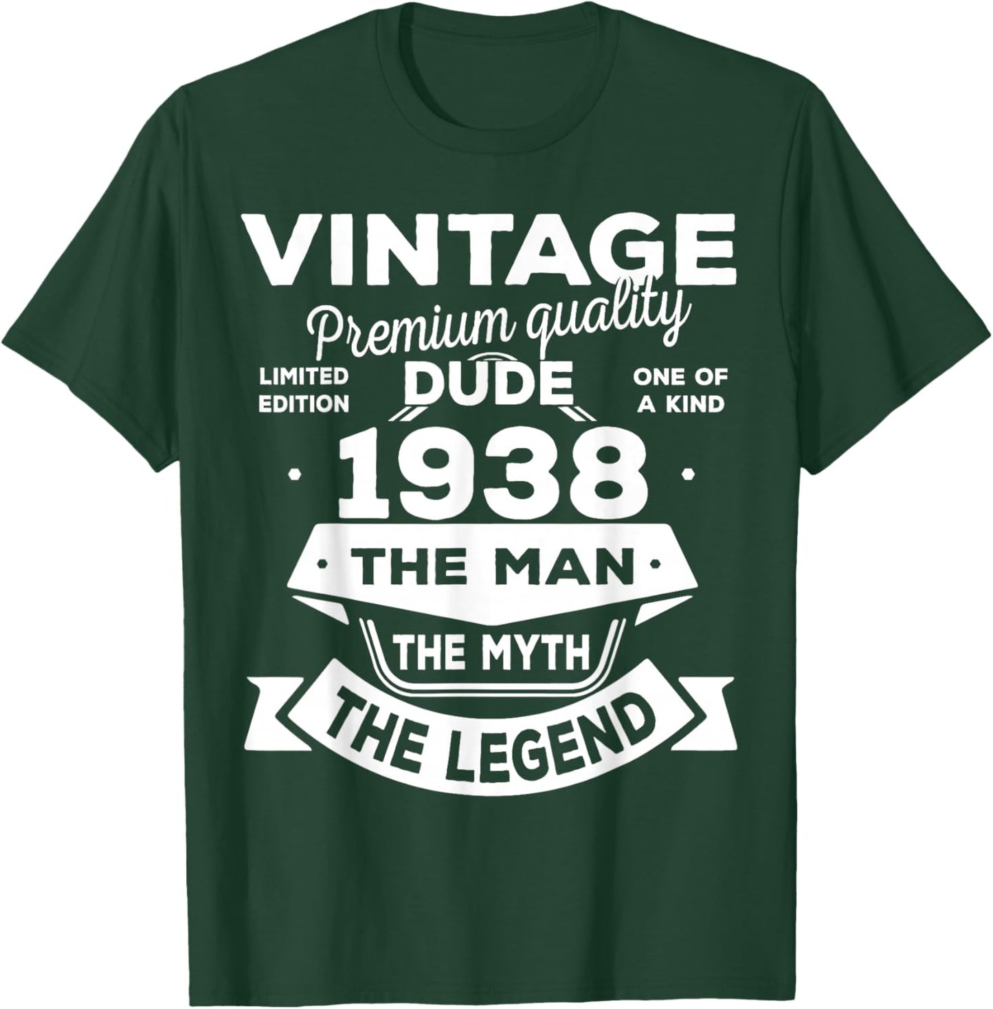 88th Birthday Gift Man Myth Legend 1938 88 for Years Old T-Shirt - T-Shirt | Forest