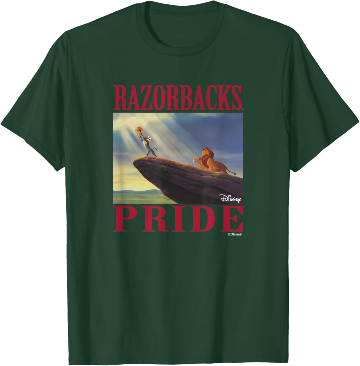 Arkansas Razorbacks Lion King Black Officially Licensed T-Shirt - T-Shirt | Forest
