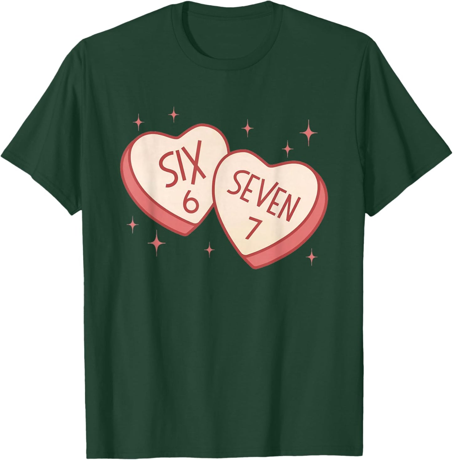 67 Valentines Day Candy Heart 6 7 Meme Six Seven Kids Boys T-Shirt - T-Shirt | Forest