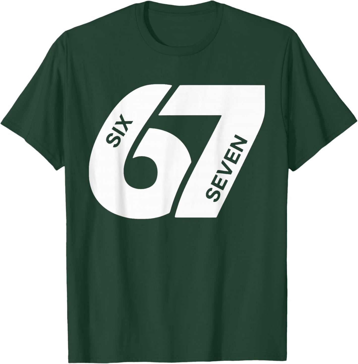 Vintage 67 Six Seven | Retro Varsity Sports Graphic Apparel T-Shirt - T-Shirt | Forest