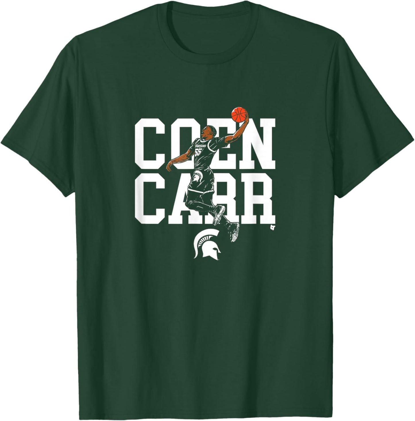 Air Coen Carr - Michigan State Spartans Basketball T-Shirt - T-Shirt | Forest