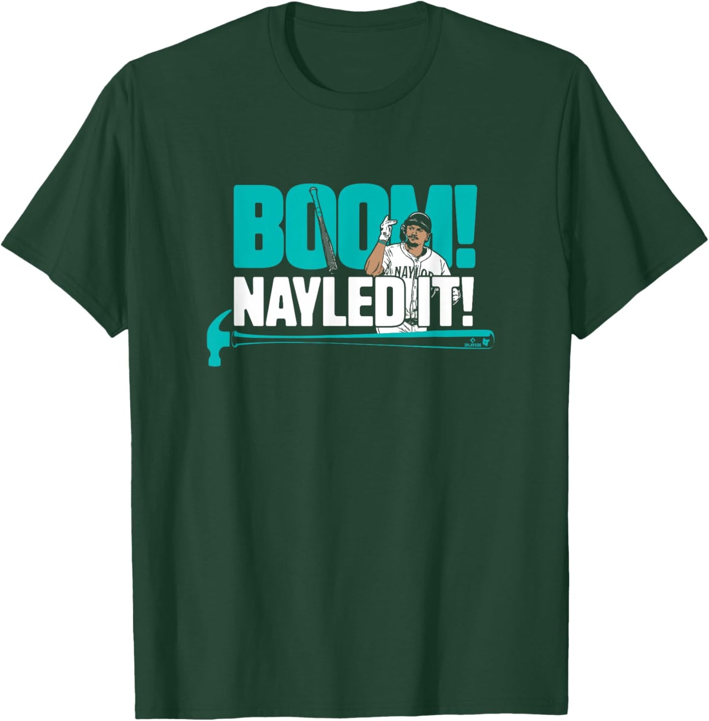 Josh Naylor - Boom Nayled It - Seattle Baseball T-Shirt - T-Shirt | Forest