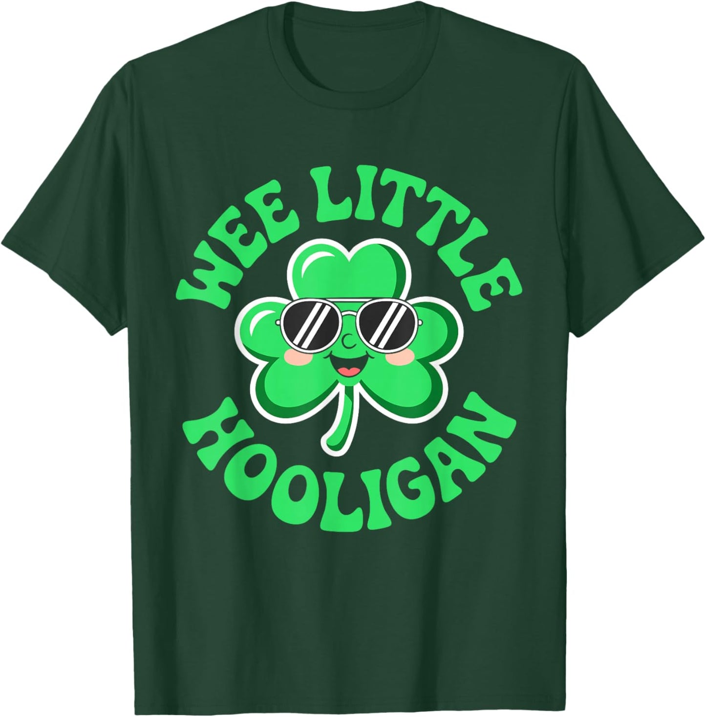 Wee Little Hooligan Shirt St Patricks Day Boys Girls Kids T-Shirt - T-Shirt | Forest