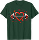 Fitness Heart Barbell Valentine's Day Gym Workout Women Men T-Shirt - T-Shirt | Forest