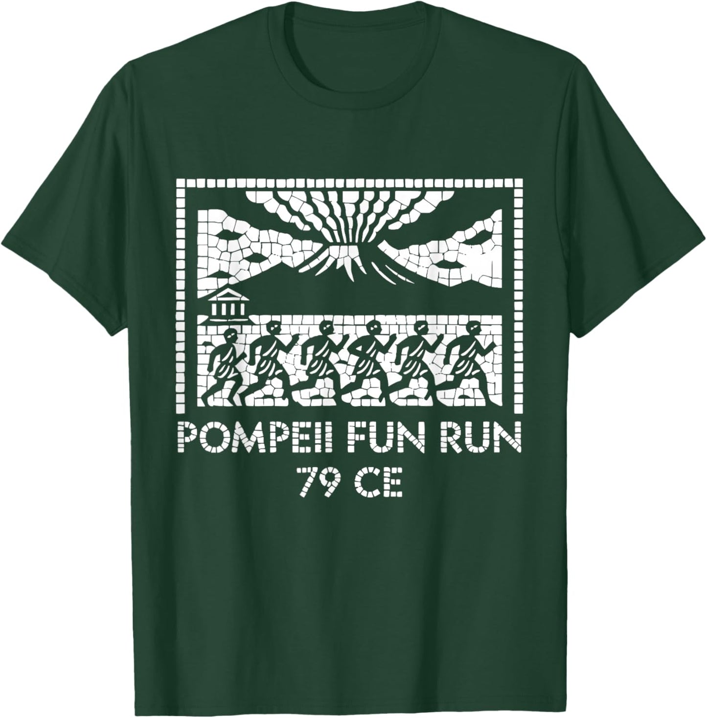Pompeil Fun Run 79 CE - History Teacher Archaeology Mosaic T-Shirt - T-Shirt | Forest