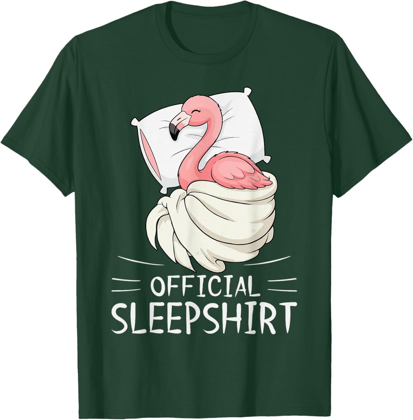 Flamingo Animal Official Sleepshirt Pajamas Nightgown T-Shirt - T-Shirt | Forest