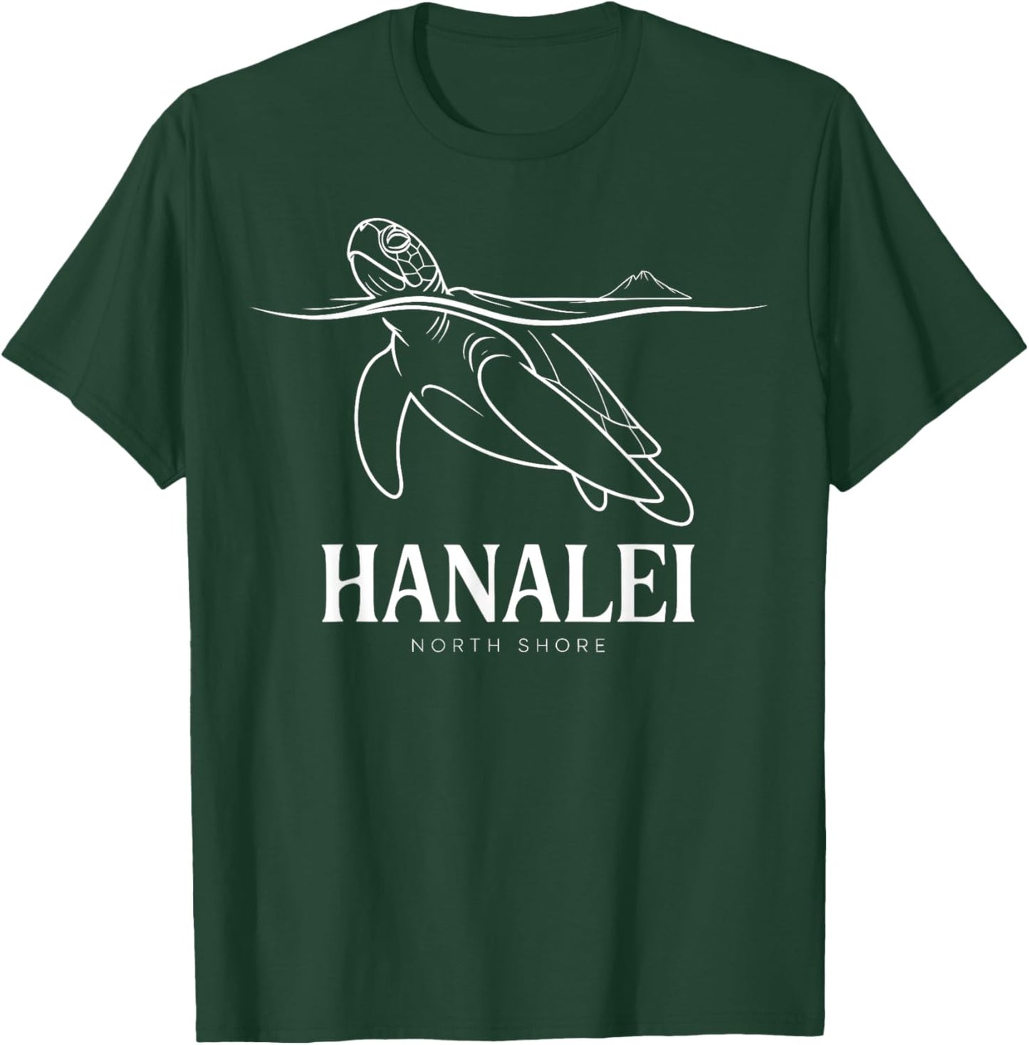 Hanalei Sea Turtle North Shore Kauai Hawaii Hawaiian Turtle T-Shirt - T-Shirt | Forest