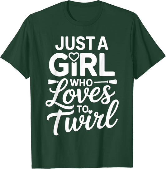 Cool Baton Twirling Art Girls Twirl Baton Twirler T-Shirt - T-Shirt | Forest
