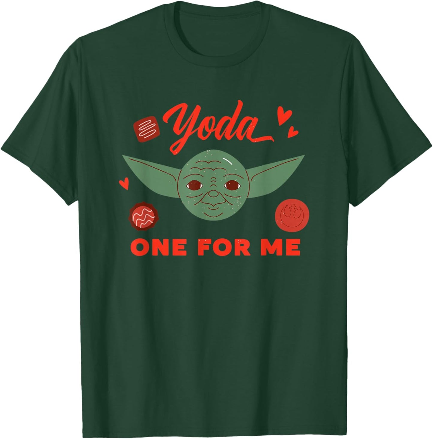 Star Wars Valentine's Day Yoda One For Me Funny Pun T-Shirt - T-Shirt | Forest