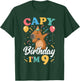 Capy Birthday I'm 9 Birthday Boy Dabbing Capybara T-Shirt - T-Shirt | Forest