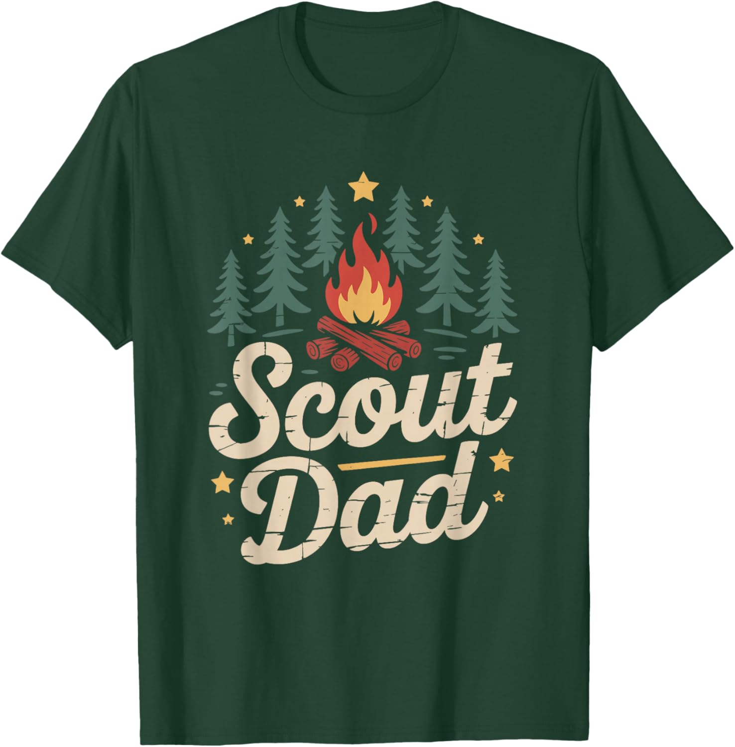 Scout Dad, Outdoor Camp Camping and Camper Father T-Shirt - T-Shirt | Forest