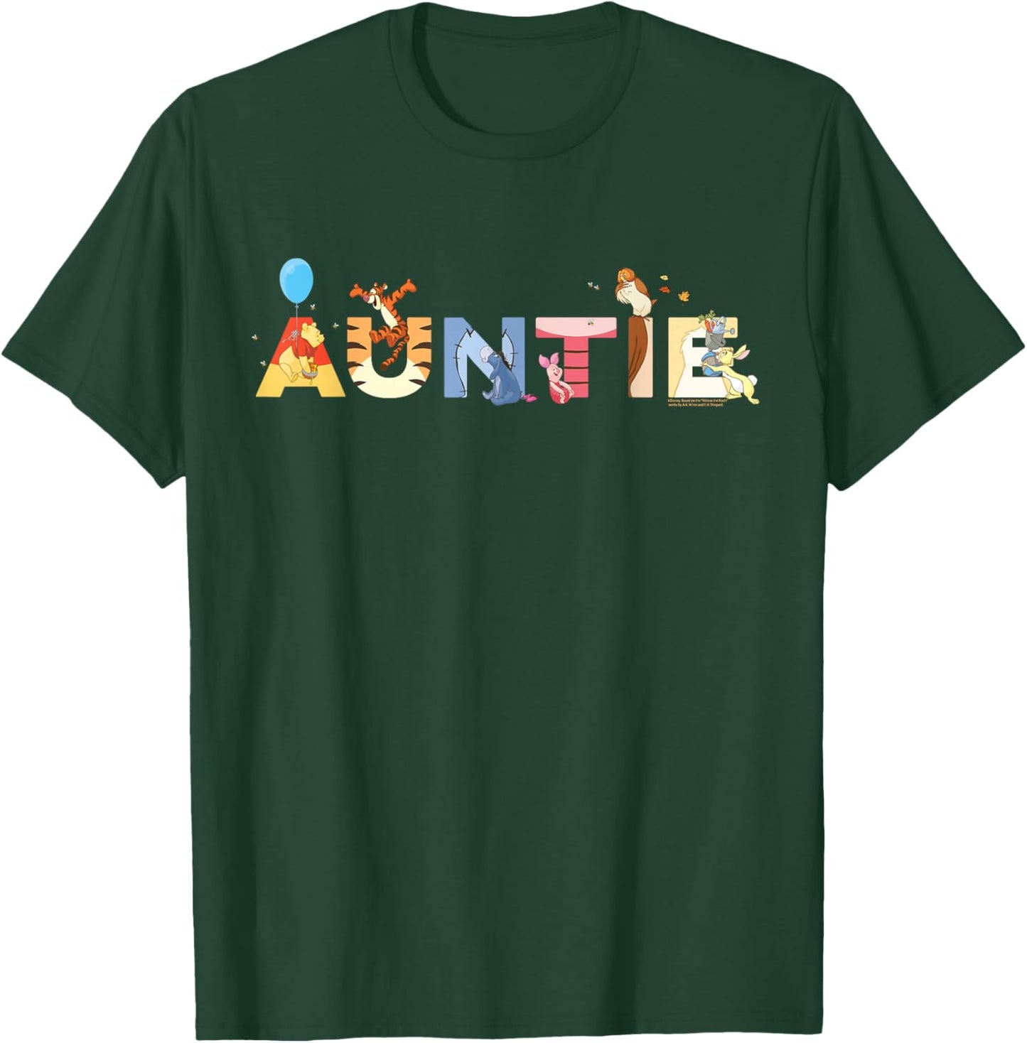 Disney Winnie The Pooh & Friends Auntie Family Disney Trip T-Shirt - T-Shirt | Forest