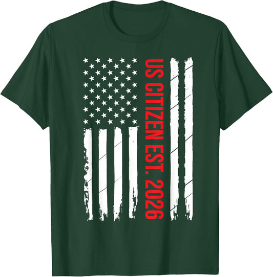 US Citizenship 2026 Decoration USA New American Citizen T-Shirt - T-Shirt | Forest