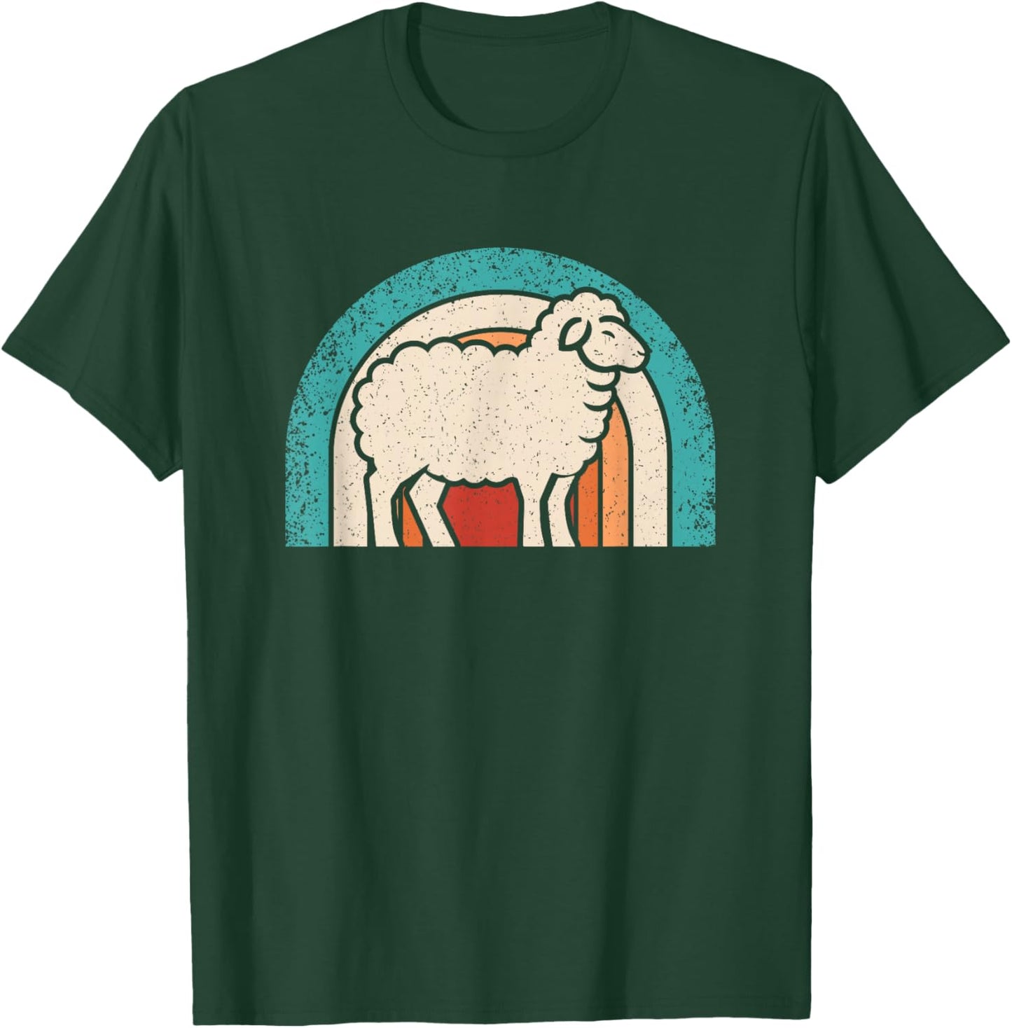 Retro Sheep Lover Vintage Animal Men Women T-Shirt - T-Shirt | Forest