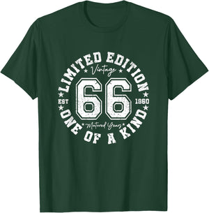66 Year Old Gifts Vintage 1960 Limited Edition 66th Birthday T-Shirt - T-Shirt | Forest