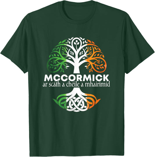 McCormick Irish Family Name Celtic Irish Roots T-Shirt - T-Shirt | Forest