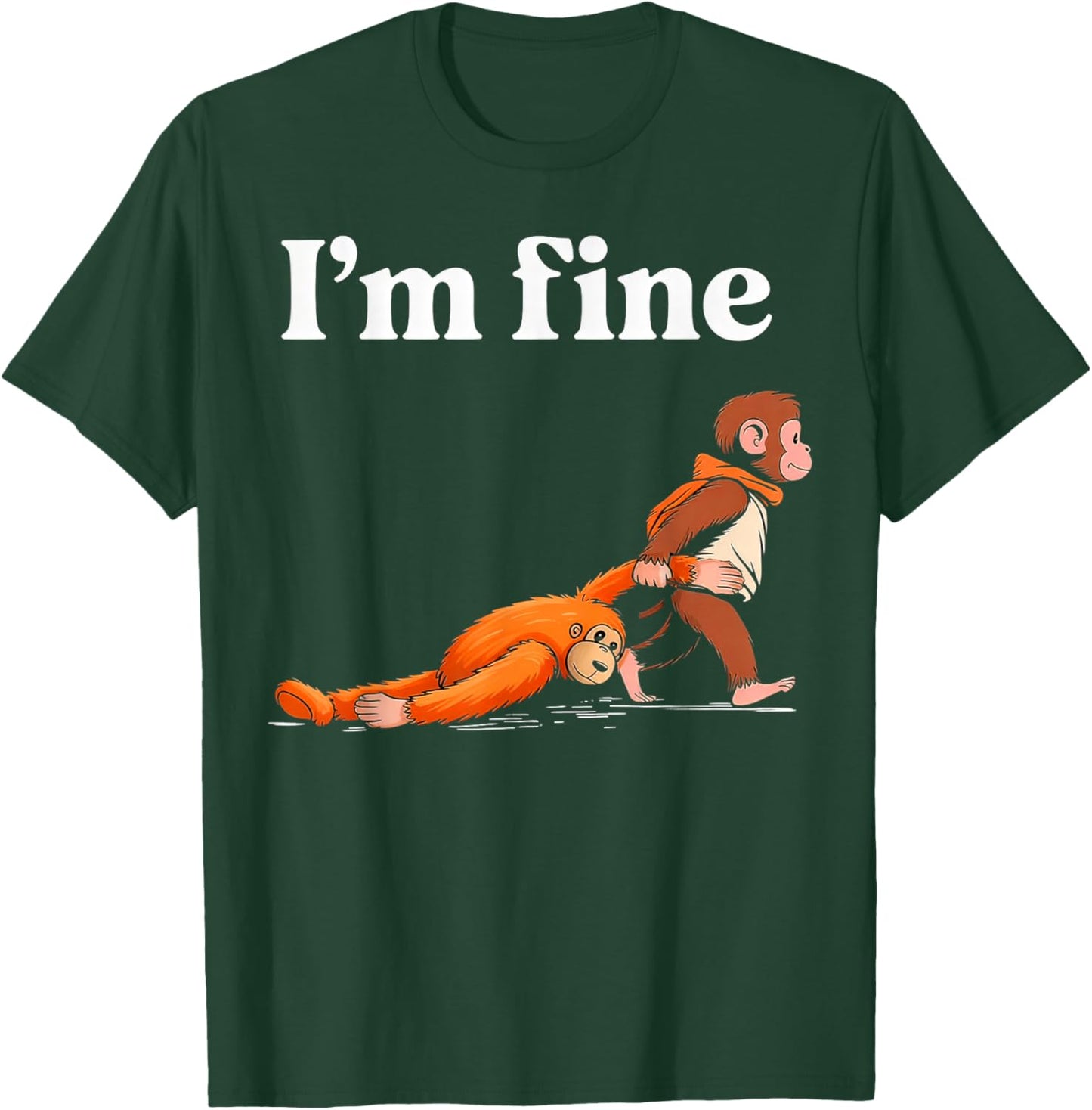Monkey Punch Meme - I'm Fine T-Shirt - T-Shirt | Forest