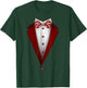 Tuxedo Bow Tie with Cute Hearts for Valentines Day T-Shirt - T-Shirt | Forest