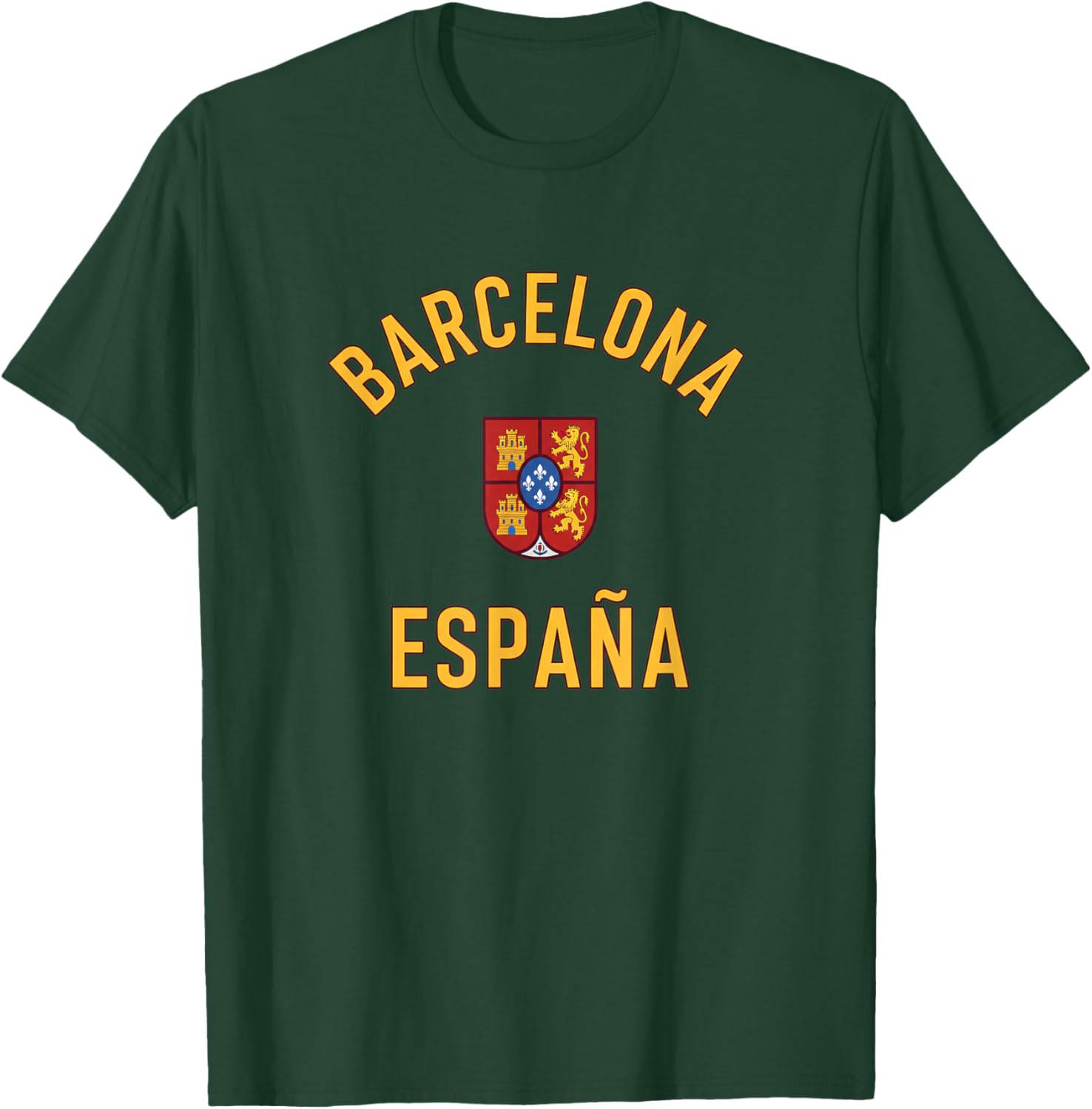 Barcelona Espana Travel Souvenir Spain Spanish Vacation City T-Shirt - T-Shirt | Forest